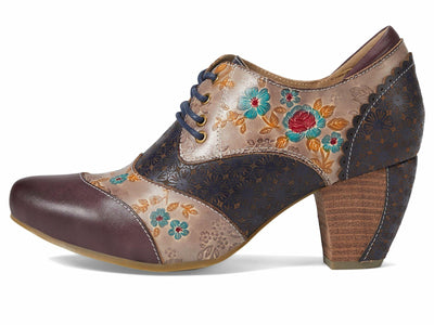 L'Artiste by Spring Step Adelvice-Fleur Dark Plum Multi EU 35 (US Women's 5) M