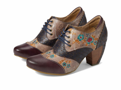 L'Artiste by Spring Step Adelvice-Fleur Dark Plum Multi EU 35 (US Women's 5) M