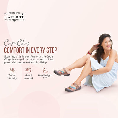 L'artiste by Spring Step Women's Copa Flat Sandal, Blue/Multi, 36 EU/5.5-6 M US