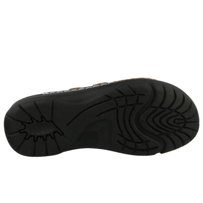 L'artiste by Spring Step Women's Copa Flat Sandal, Blue/Multi, 38 EU/7.5-8 M US