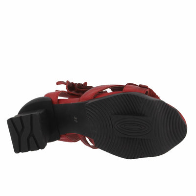 Spring Step L`Artiste Women's Shelly Ankle Strap Sandal Red EU 35 / US 5