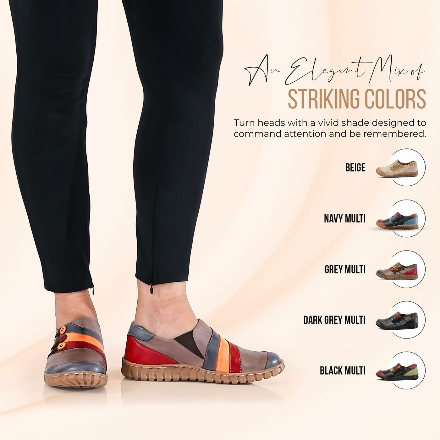 Spring Step Women's Neeta Slip-On Shoe Tan Multi EU 40 / US 9