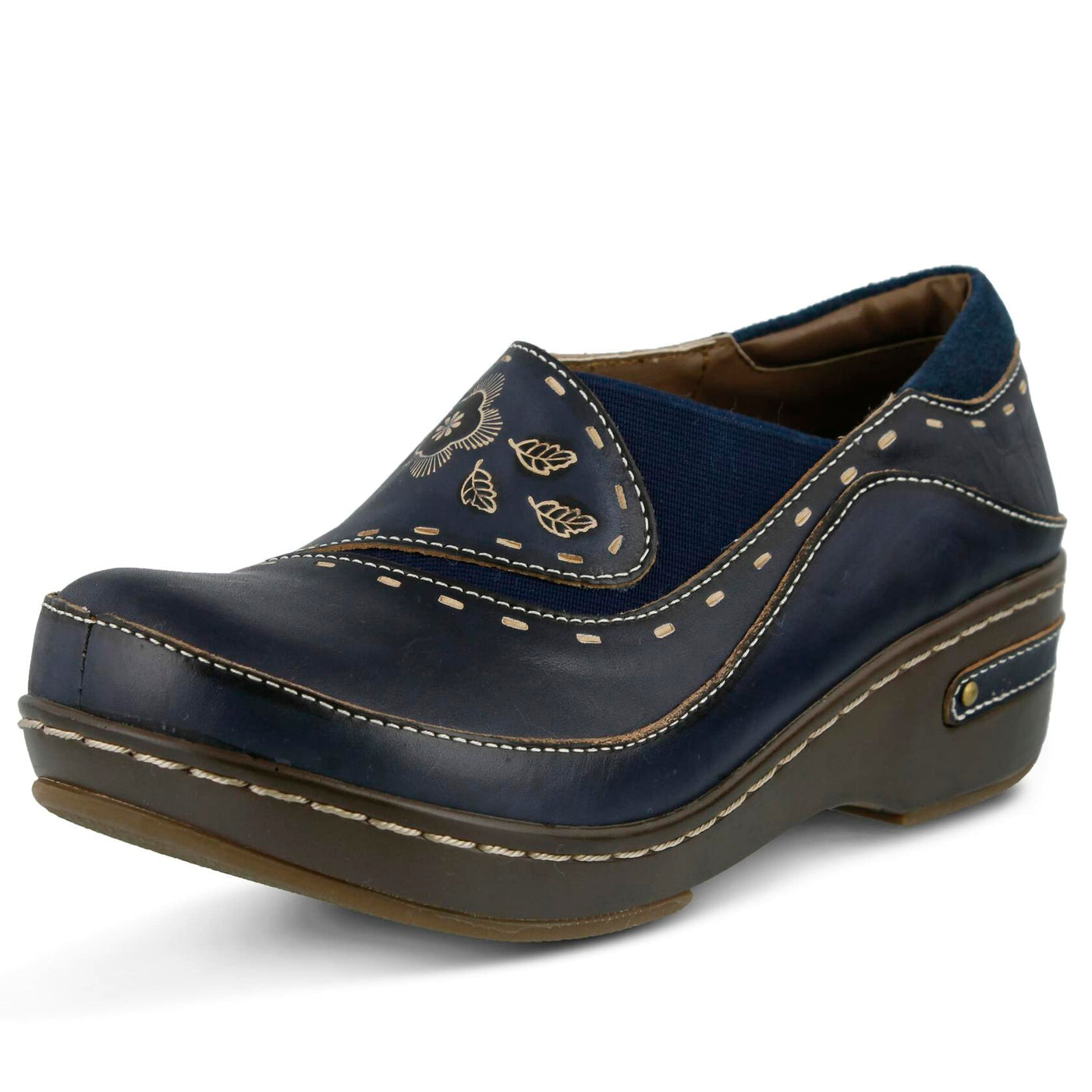 L'artiste by Spring Step Women's Burbank Mule, Navy, 42 EU/10.5-11 M US