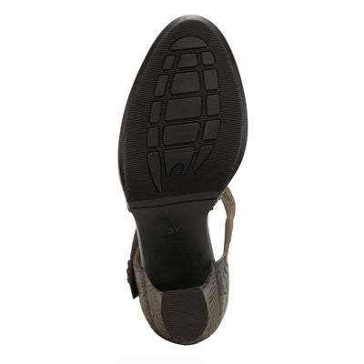 Spring Step L'Artiste Visionary Pump Shoes for Women | French Inspired Hand Painted Leather D'Orsay High Heels for Women with Ankle Strap Grey EU 40 / US 9