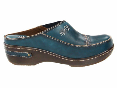 Spring Step L'Artiste Women's Chino Leather Loafer Blue EU 43 / US 11.5-12