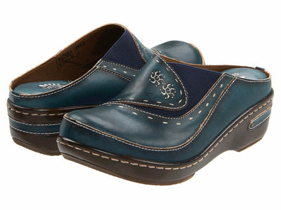 Spring Step L'Artiste Women's Chino Leather Loafer Blue EU 43 / US 11.5-12