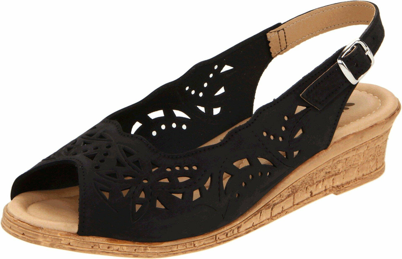 Spring Step Women's Orella Slingback Sandal,Black Nubuck,40 EU/9 M US