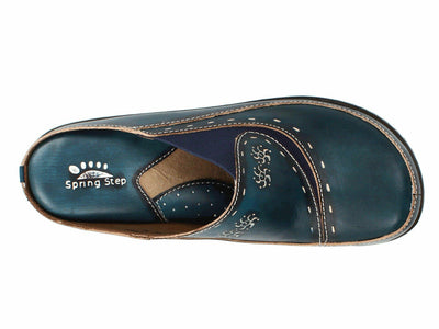 Spring Step L'Artiste Women's Chino Leather Loafer Blue EU 43 / US 11.5-12