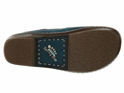 Spring Step L'Artiste Women's Chino Leather Loafer Blue EU 43 / US 11.5-12