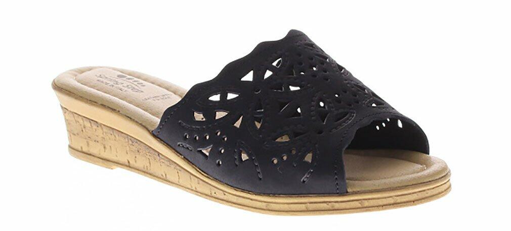 Women's Spring Step Slide Sandals BLACK 37 M EU, 6.5-7 M