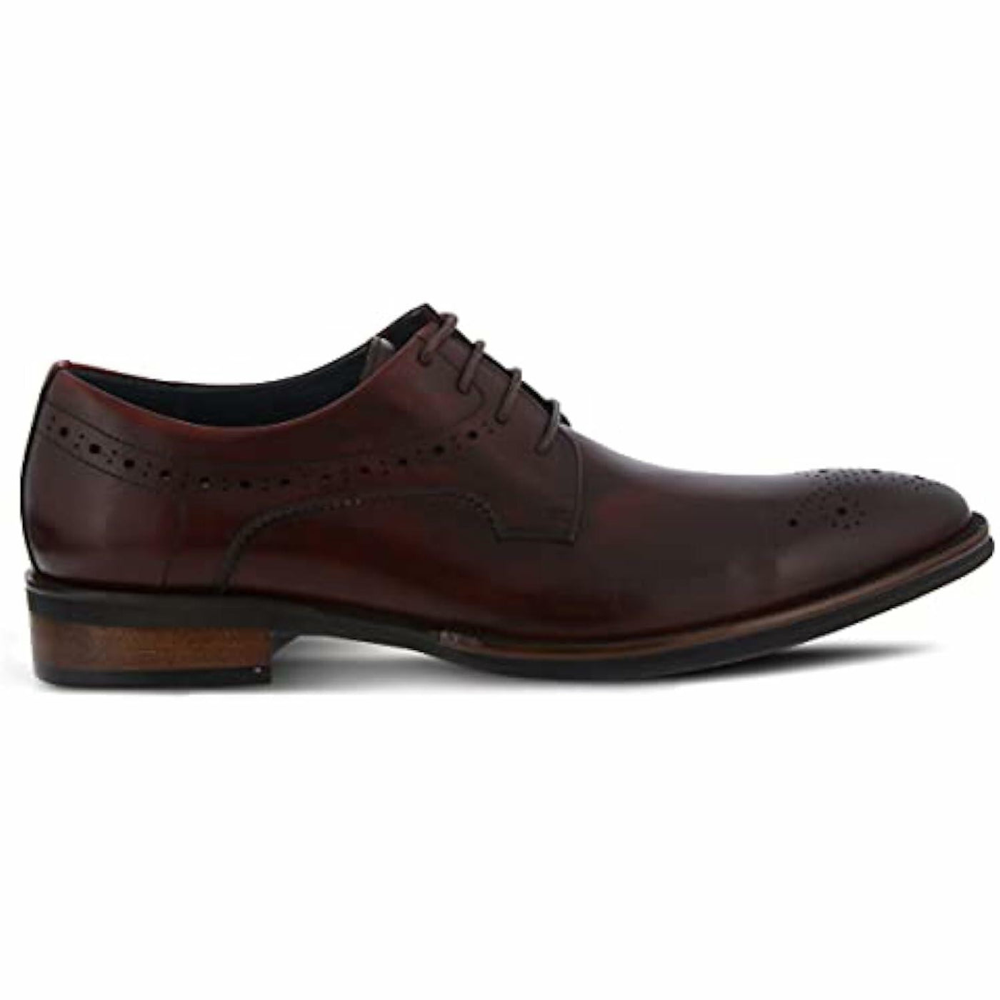 Spring Step Men's Charlie Leather Lace-Up Wingtip Shoe Cabernet
