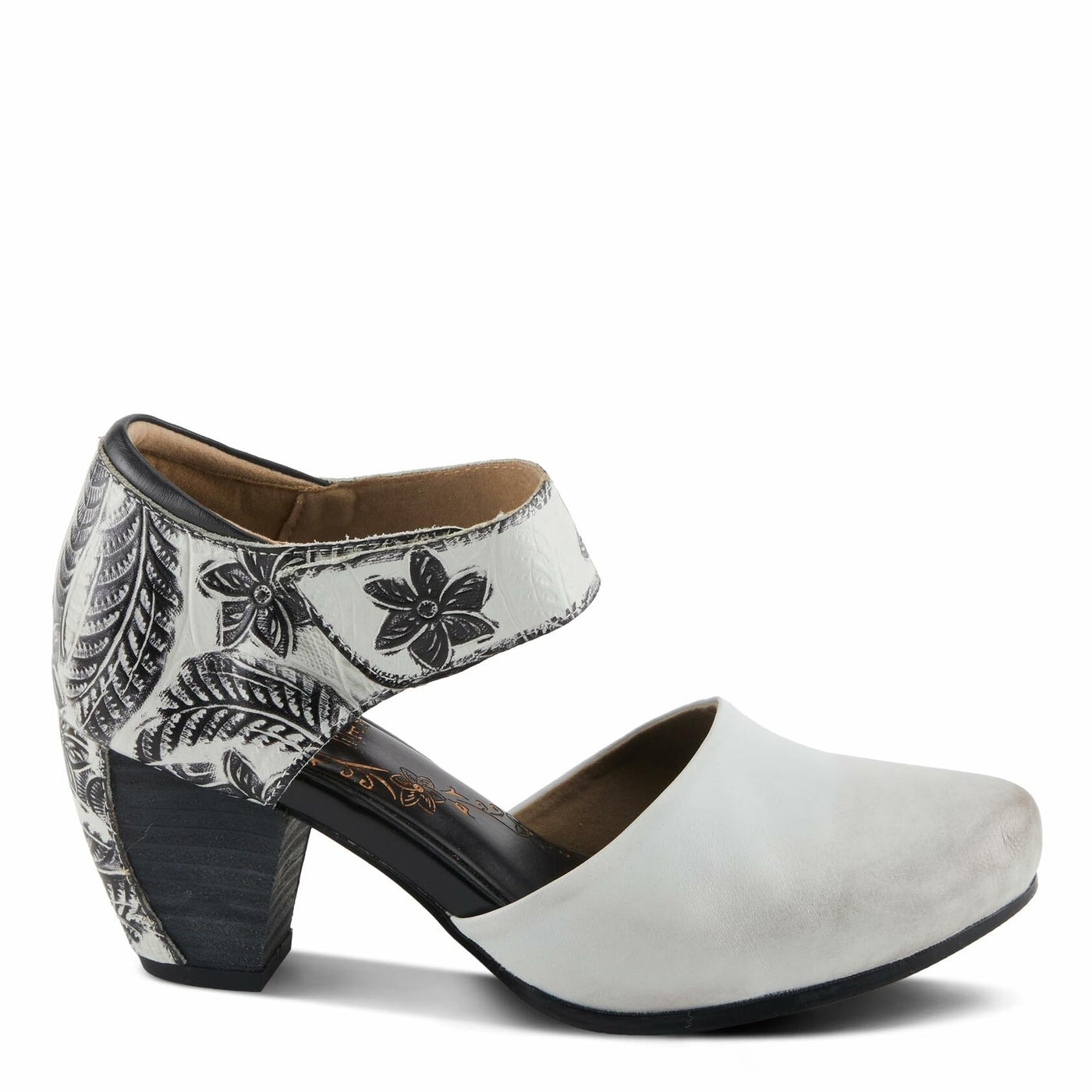 Spring Step L'Artiste Women's Toolie Mary Jane Heeled Shoe Off White Multi EU 37/6.5-7
