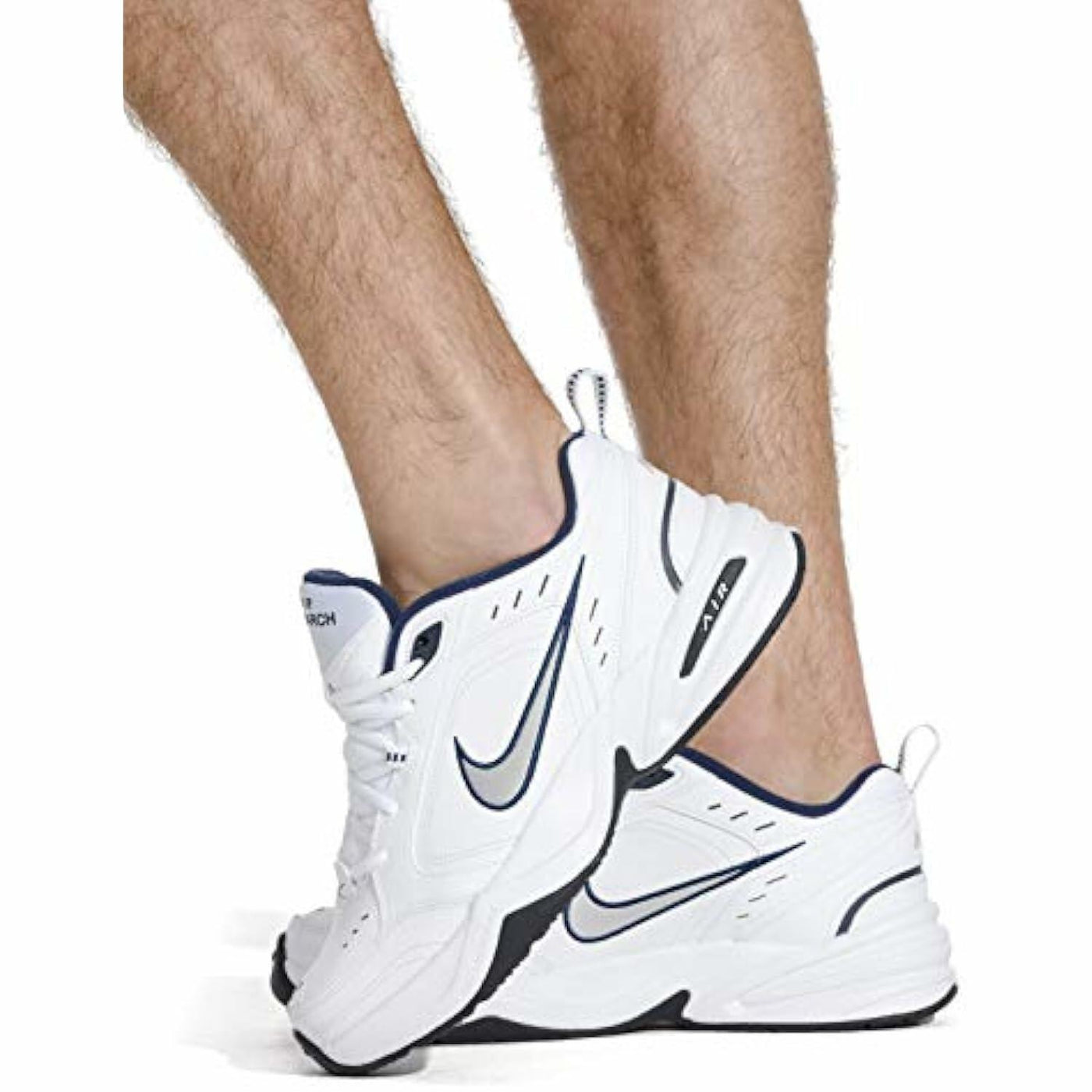 Nike Men's Air Monarch IV Sneaker, White/Black, 12.5 X-Wide