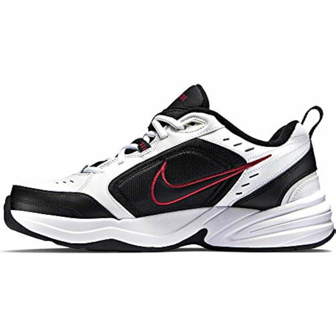 Nike Men's Air Monarch IV Sneaker, White/Black, 12.5 X-Wide