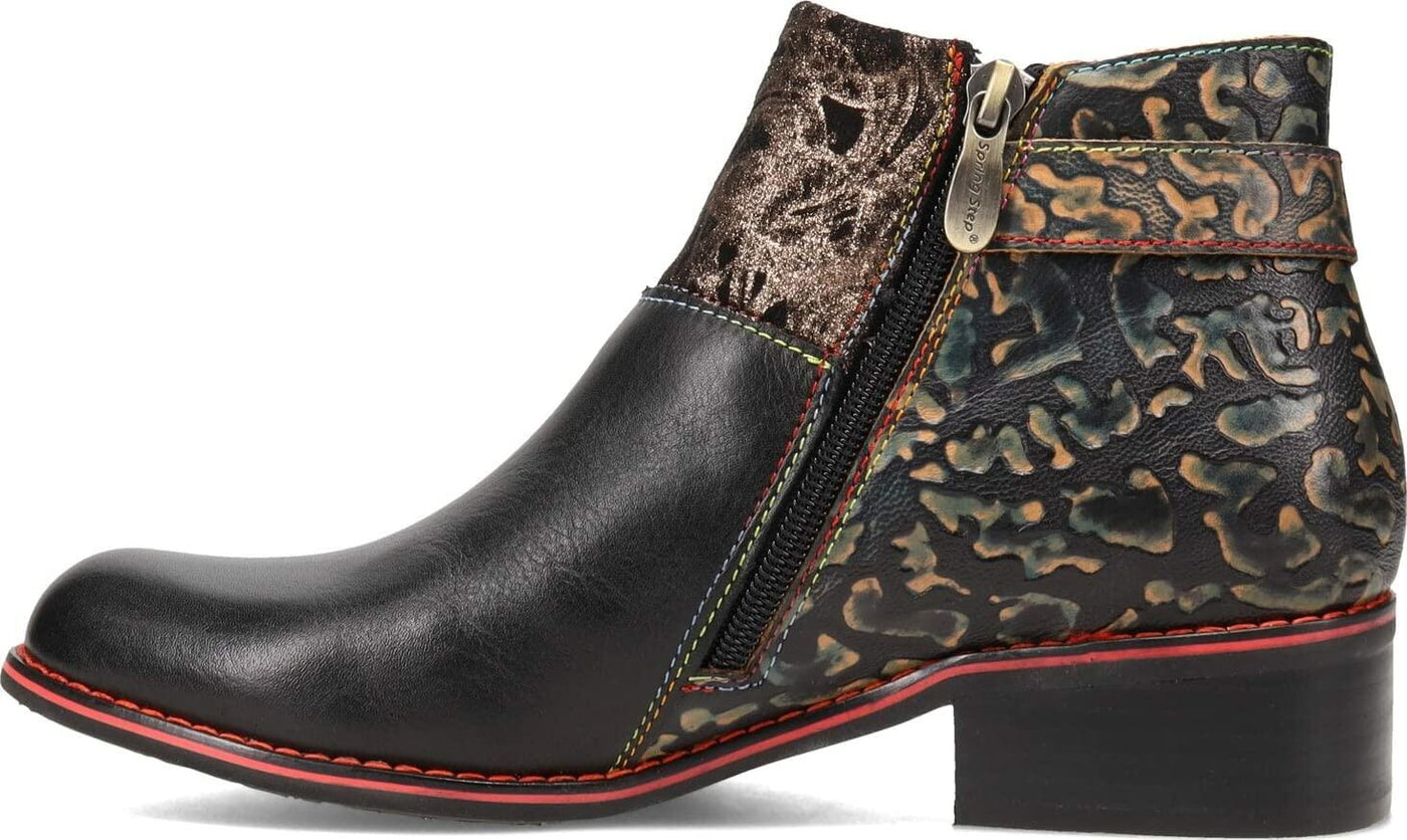 L’Artiste by Spring Step Women's TIATIA Ankle Boot, Black, 6.5-7