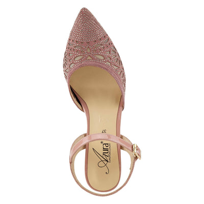 Azura Women's Delicate High Heel Sandal – Elegant Strappy Dress Shoes for Weddings, Parties & Formal Events – Comfortable Stiletto Heels with Adjustable Ankle Strap Mauve EU 41/9.5-10