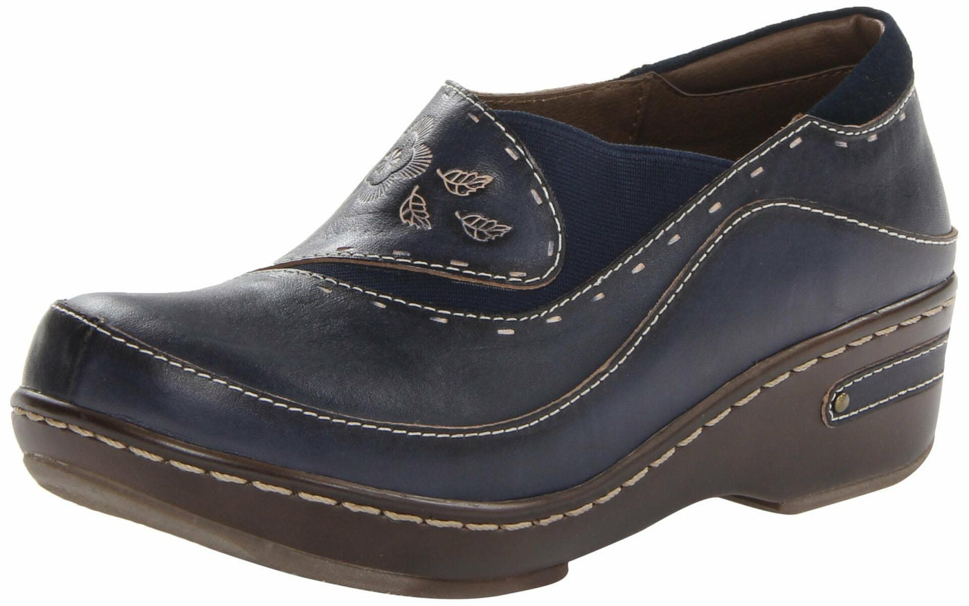 L'artiste by Spring Step Women's Burbank Mule, Navy, 37 EU/6.5-7 M US