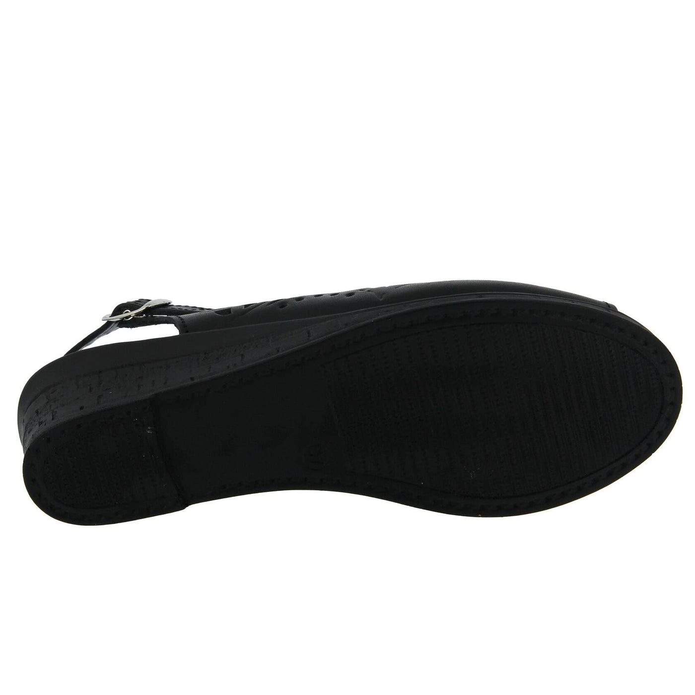 Spring Step Orella Slingback Sandals for Women - Leather Sandals with Adjustable Straps - Women's Sandals with Geometric Laser-Cut Detail - Black EU 42 / US 10.5-11