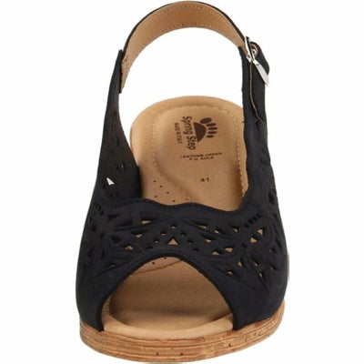 Spring Step Women's Orella Slingback Sandal,Black Nubuck,41 EU/9.5 - 10 M US