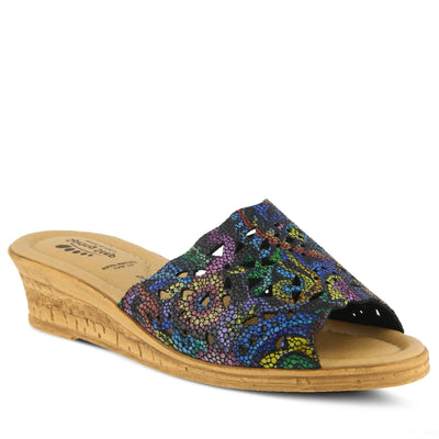 Spring Step Women's Estella Sandal, Black Multi, 5