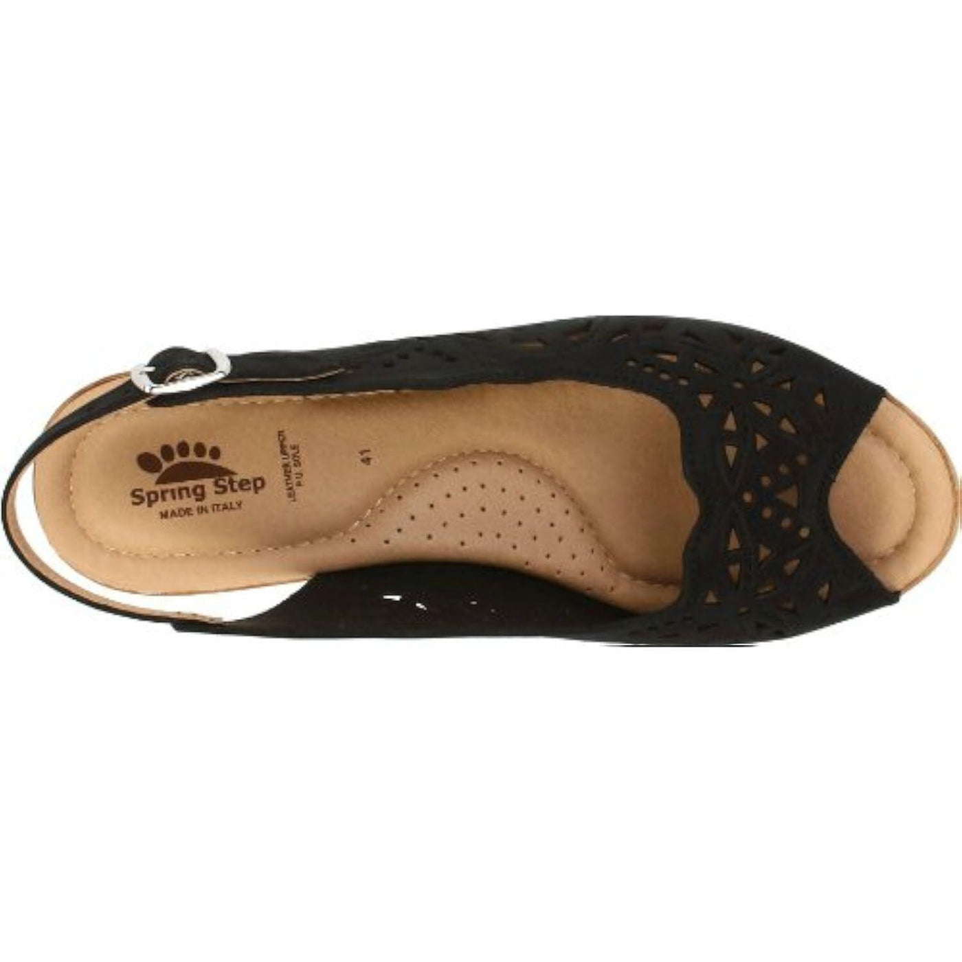 Spring Step Women's Orella Slingback Sandal,Black Nubuck,41 EU/9.5 - 10 M US