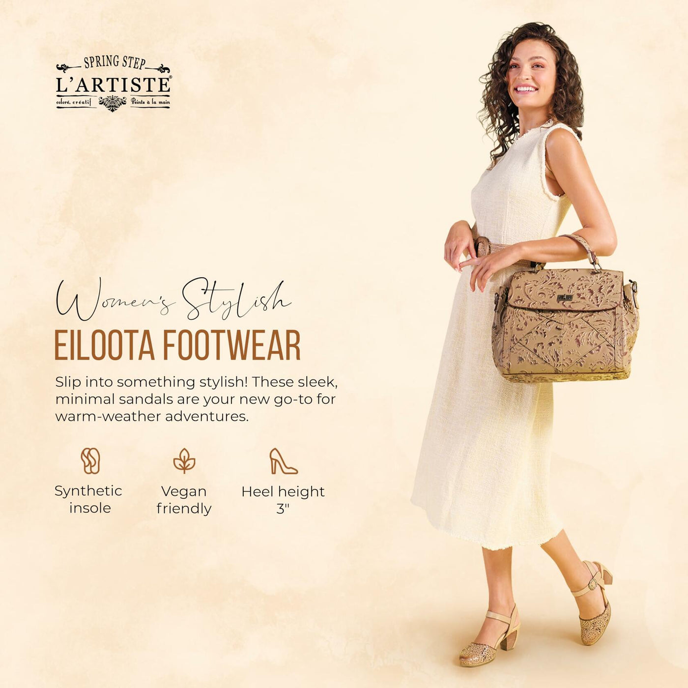 Spring Step L'Artiste Women's Eiloota Sandals Navy EU 41 / US 9.5-10