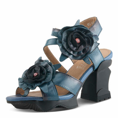 L'Artiste by Spring Step Women's Shelly Sandal, Blue, 7.5-8