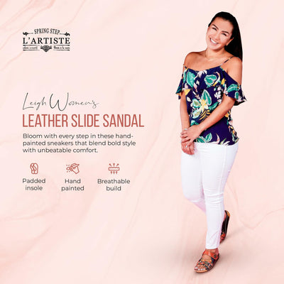 L'Artiste by Spring Step Women's LEIGH Sandals, black/multi 7, 42 M EU (US 10.5-11)