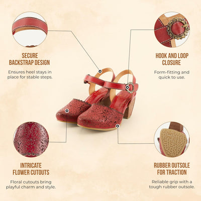 Spring Step L'Artiste Women's Eiloota Sandals Red EU 39 / US 8.5