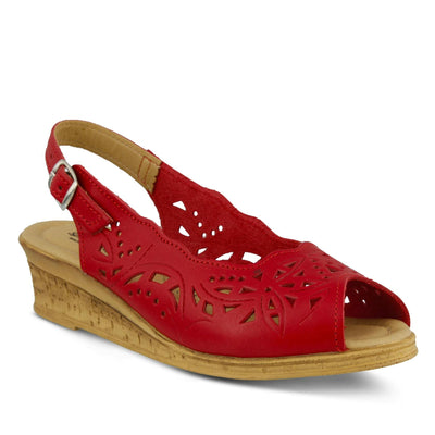 Spring Step Women's Orella Wedge Sandal, Red, 37 EU/6.5-7 M US