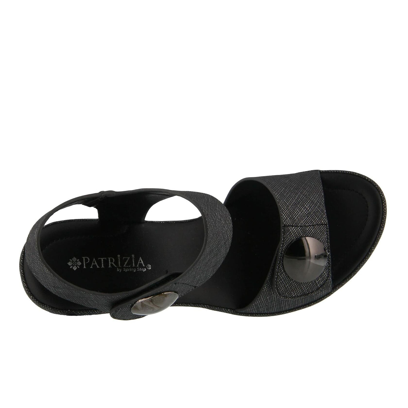PATRIZIA Spring Step Dade Sandals for Women - Ladies Casual Platform Sandal with Hook and Loop - Slip-On Womens Sandals for Any Event - Charcoal EU 40 / US 9