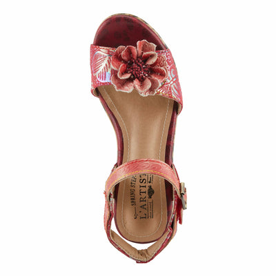 Spring Step L'Artiste Women's Wildcat Quarter Strap Heeled Sandal Red Multi Multi EU 36 / US 5.5-6