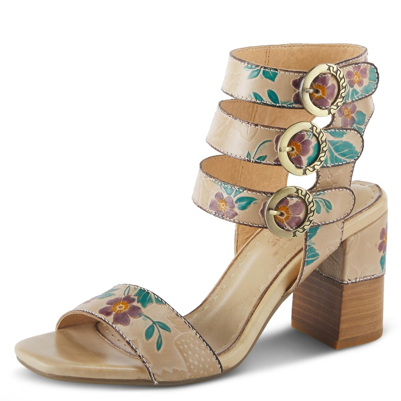 Spring Step L'Artiste Women's Rheba High Heel Sandal Beige Multi EU 35 / US 5