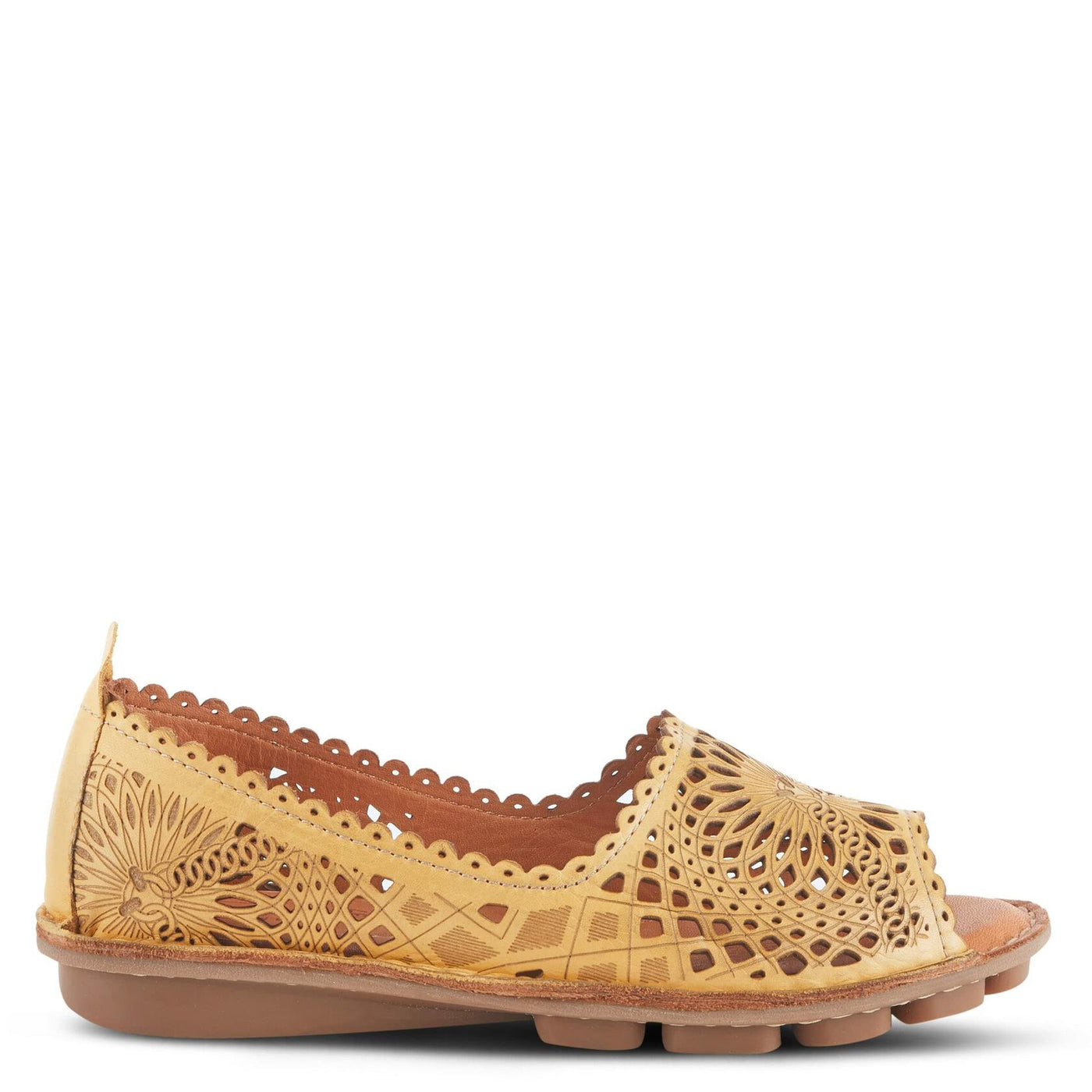 Spring Step Women's Brandal Shoes, Yellow, 9