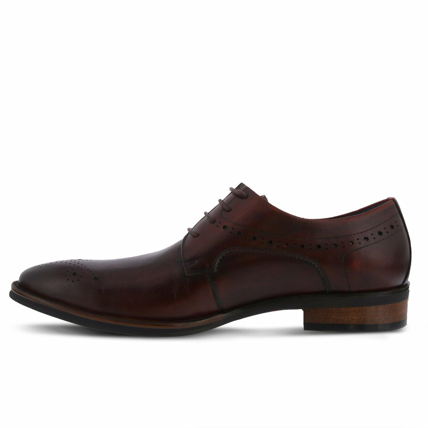Spring Step Men's Charlie Leather Lace-Up Wingtip Shoe Cabernet