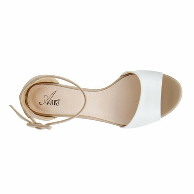 Azura by Spring Step Women's Barbra Heeled Sandal, White Multi, 5.5-6