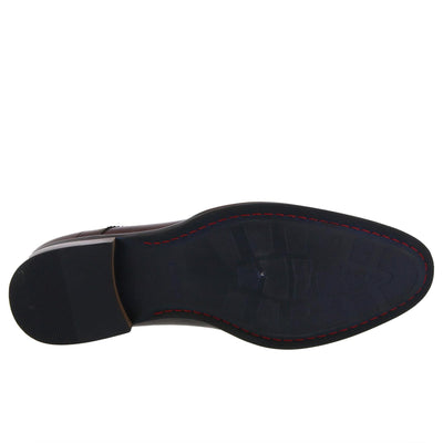 Spring Step Men's Charlie Leather Lace-Up Wingtip Shoe Cabernet