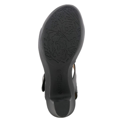 PATRIZIA Spring Step Dade Sandals for Women - Ladies Casual Platform Sandal with Hook and Loop - Slip-On Womens Sandals for Any Event - Black EU 35 / US 5