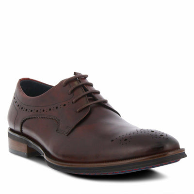Spring Step Men's Charlie Leather Lace-Up Wingtip Shoe Cabernet