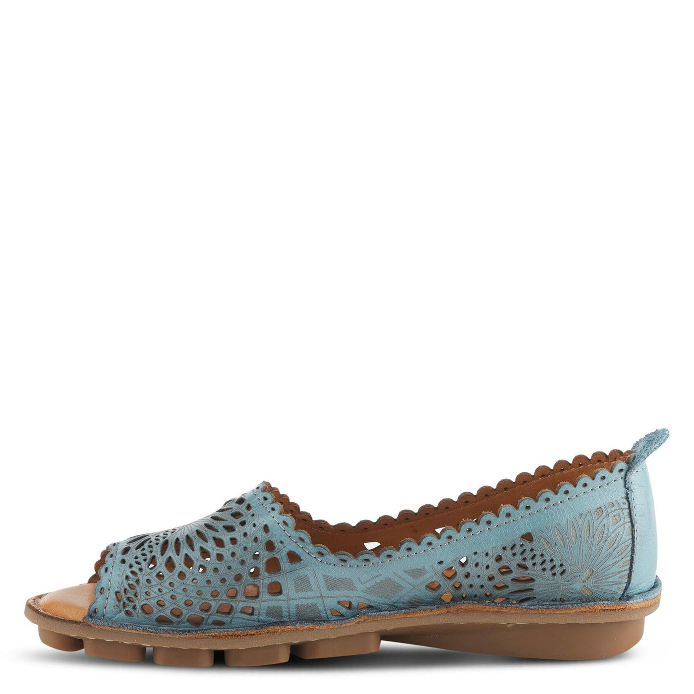 Spring Step Women's Brandal Shoes, Blue, 7.5-8