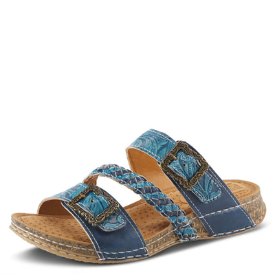 Spring Step L'Artiste Women's Astra Slide Sandal Blue EU 35 / US 5