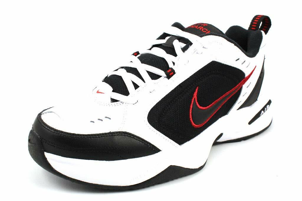 Nike Men's Air Monarch IV Cross Trainer, White/Black, 11.0 Regular US