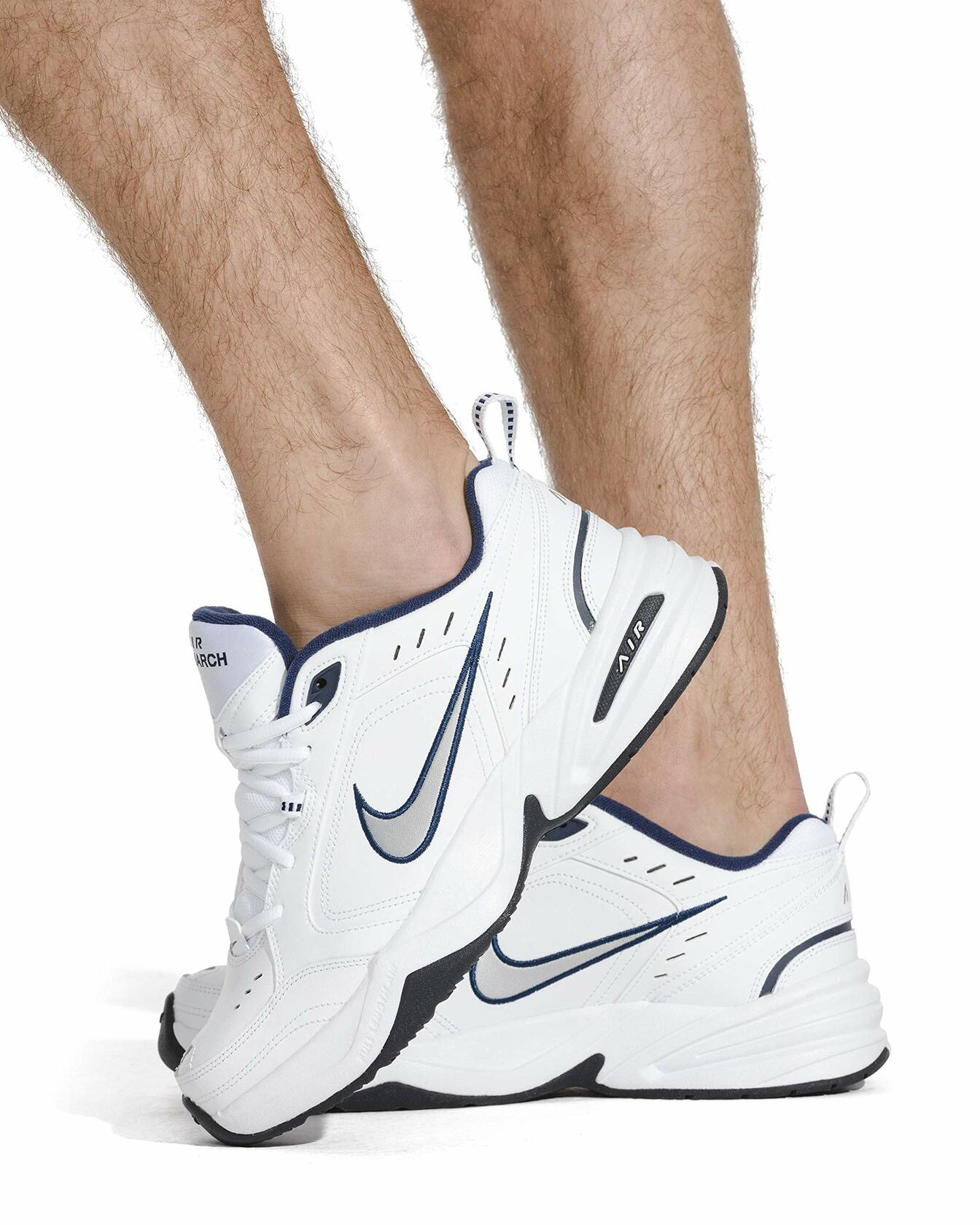 Nike Men's Air Monarch IV Cross Trainer, White/Black/Varsity Red, 6.5
