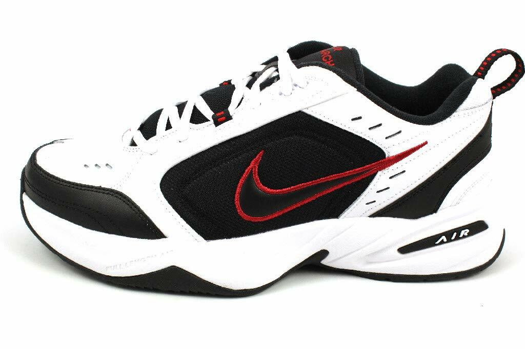 Nike Men's Air Monarch IV Cross Trainer, White/Black, 11.0 Regular US