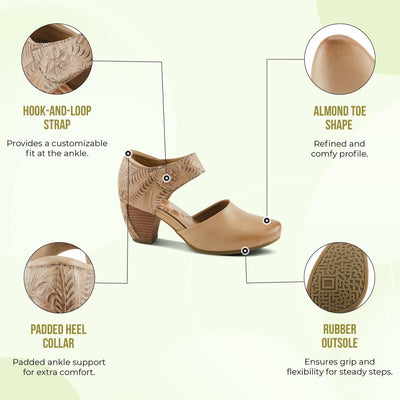 Spring Step L'Artiste Women's Toolie Mary Jane Shoe Brown EU 38 / US 7.5-8