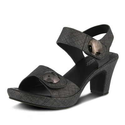 PATRIZIA Spring Step Dade Sandals for Women - Ladies Casual Platform Sandal with Hook and Loop - Slip-On Womens Sandals for Any Event - Charcoal EU 38 / US 7.5-8