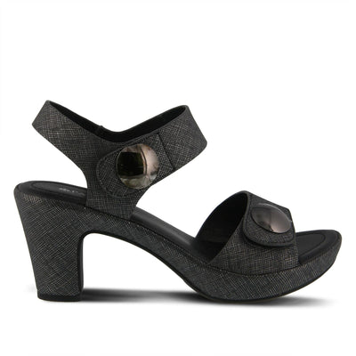 PATRIZIA Spring Step Dade Sandals for Women - Ladies Casual Platform Sandal with Hook and Loop - Slip-On Womens Sandals for Any Event - Charcoal EU 39 / US 8.5