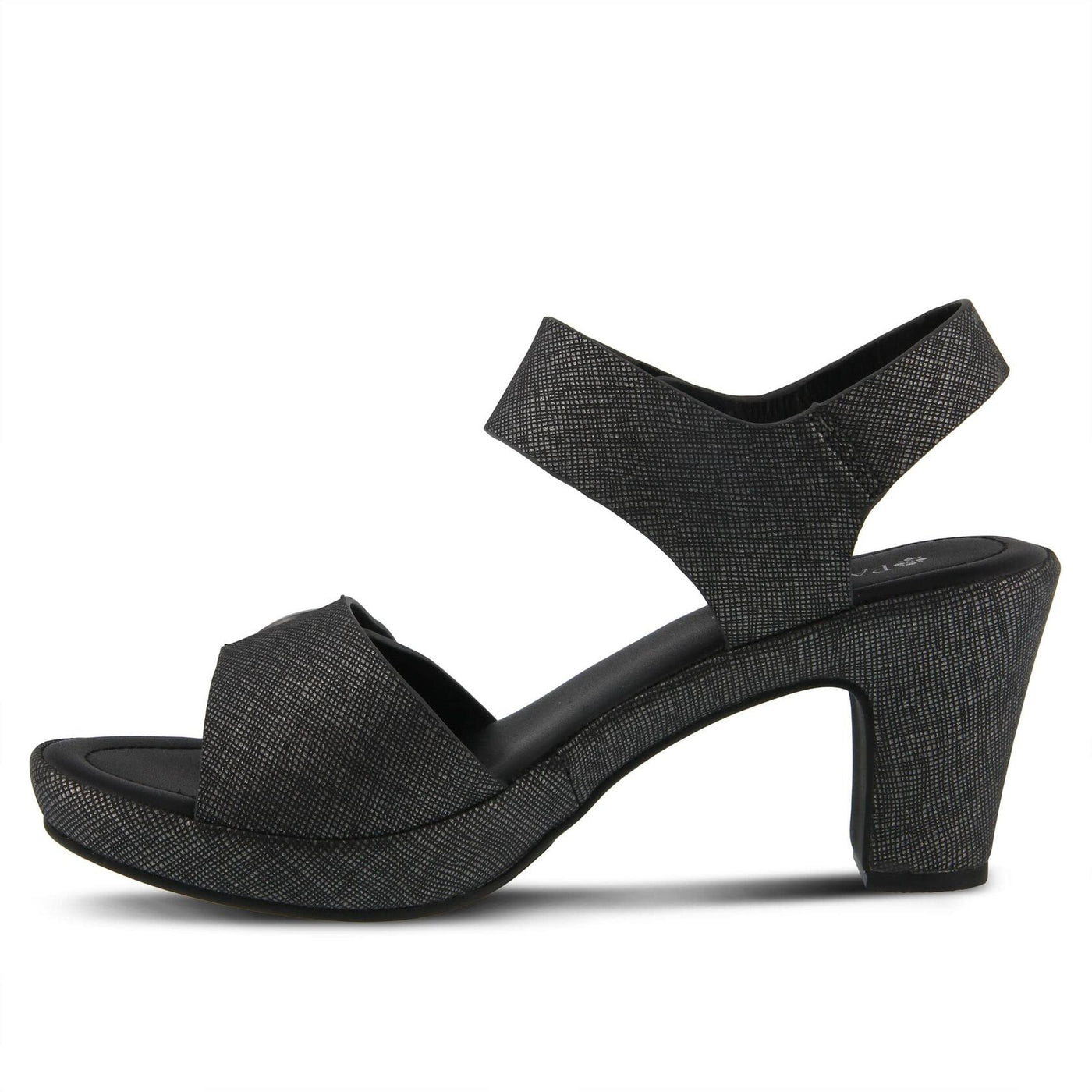 PATRIZIA Spring Step Dade Sandals for Women - Ladies Casual Platform Sandal with Hook and Loop - Slip-On Womens Sandals for Any Event - Charcoal EU 39 / US 8.5