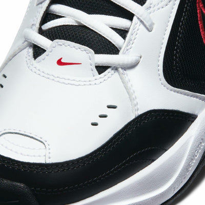 Nike Air Monarch IV Training Shoe (4E) - White/Black/Varsity Red, Size 9.5 US