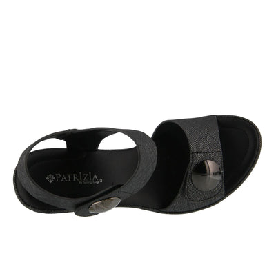 PATRIZIA Spring Step Dade Sandals for Women - Ladies Casual Platform Sandal with Hook and Loop - Slip-On Womens Sandals for Any Event - Charcoal EU 38 / US 7.5-8